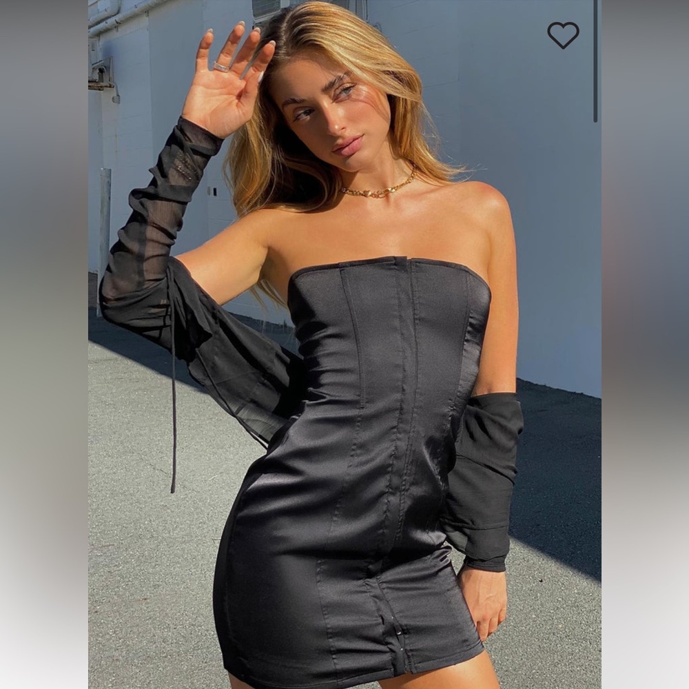 Lioness Corset Mini Dress - Black